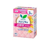 Kao - Laurier Sara Pure Absorption Super Absorbent Slim Panty Liners 3cc 14cm - 44piezas - Powdery Flower Scent