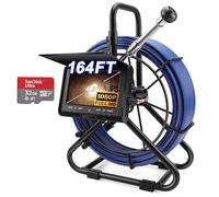 KAOLALI Cámara de Inspección de Tuberías 50M, 4,3'' Cámara de Tubo 1000TVL Plomería Snake Cámara con DVR, Cámara Endoscópica con 5000mAh Batería 6 Luces LED, Incluye Tarjeta de 32GB