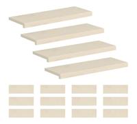 Kaorsrow 16 peldaños para escaleras, 80 x 30 x 2 cm, madera maciza de roble | Plataforma versátil para escaleras y pasillos, con capa protectora de poliuretano para un diseño interior elegante.