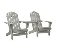 Kaorsrow Adirondack - Juego de 2 sillas de jardín con mesa (madera de abeto | El sofá de dos plazas con mesa de té integrada para terraza o porche ofrece comodidad ergonómica al aire libre.