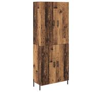Kaorsrow Highboard montado en la pared madera recuperada 69,5 x 34 x 180 cm | Armario de pared con efecto madera envejecida para sala de estar y pasillo. Crea espacio libre y mucho espacio de