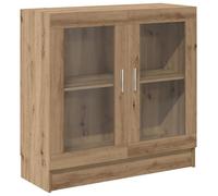 Kaorsrow Librería Artisan-roble 82,5 x 30,5 x 80 cm de madera | Vitrina compacta con puertas de cristal para sala de estar y oficina, protege libros y decoración sin polvo con 2