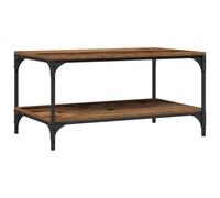 Kaorsrow Mesa de centro 80 x 50 x 40 cm, madera vieja | Moderna mesa auxiliar para sala de estar con práctico estante para revistas. Soporta hasta 75 kg.