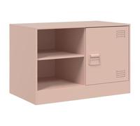 Kaorsrow Mueble para TV (67 x 39 x 44 cm), color rosa | Aparador de TV compacto de acero laminado en frío para dormitorios y habitaciones juveniles, soporta hasta 160 kg con
