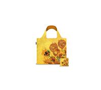KAOS Bolso plegable Shopper plegable con cremallera - Large - Bolsa para la compra, viajes, gimnasio, playa, Girasoles, Small 30x35cm, Van Gogh