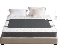 Kaoudt Alfombrilla de conexión a tierra para dormir, estrés y alivio del dolor, sábana de 68 cm x 153 cm con respaldo antideslizante y cable de conexión a tierra para bienestar, cuero vegano con