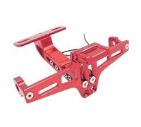 KAOUQWR Soporte para Matrícula de Motocicleta para Ya-maha R 125 R15 R1M R3 R3 YZF,Portamatrículas para Motocicleta,Marco Ajustable para Matrícula de Aleación de Aluminio,with LED-B