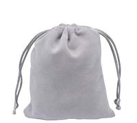 KAOYOO 25 bolsas de regalo de arpillera con cordón de 10 x 12 cm, para bodas, cumpleaños, Navidad, embalaje de joyería, 4"x4.7", gris