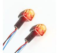 Kapadia Universal Moto Indicador LED Nano + Luz Trasera Negro Mate Comprobado