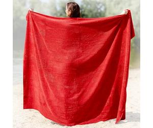 Kapart Toalla de sauna XXL, mullida, suave y absorbente, 100 x 220 cm - 155 x 220 cm, 100 % algodón, toalla de sauna para mujer y hombre, de talla grande (155 x 220, rojo 520)