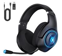 KAPEYDESI Auriculares inalámbricos para Videojuegos PS5 PC, Auriculares inalámbricos para Videojuegos con micrófono, estéreo 3D Envolvente, Bluetooth 5.2, Cable Adaptador de 3,5 mm para Xbox