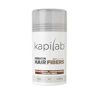 Kapilab Fibras Capilares - Disimula la falta de Cabello al Instante - Microfibras en Polvo de Queratina para Hombres y Mujeres - Tapa la Calvicie de forma Natural - 14gr - Castaño Medio