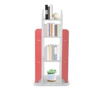 KAPIPALA Estantería para niños giratoria de 4 niveles, 360°, pequeña en forma de casa, estantería para almacenamiento de juguetes, para dormitorio, salón, estudio, 41 x 41 x 95 cm