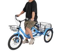 KAPIPALA Triciclo de 7 velocidades para adultos, 20 pulgadas, plegable, para adultos, personas mayores, mujeres y hombres, bicicleta de carga de 3 ruedas con cesta de la compra, capacidad de carga de