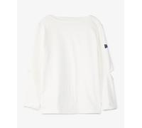 KAPITAL 16/- Densed Jersey Elbow-Rip Boatneck T-Shirt Blanco
