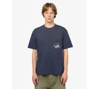 KAPITAL 20/-Jersey Crew Pocket T-Shirt Azul marino