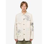 KAPITAL Rough-Face Twill Cactus Beer Jacket Blanco roto
