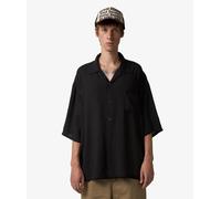 KAPITAL Soft Linen Open Collar Big Shirt Negro