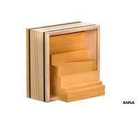 KAPLA - Cuadrados 40 tablillas - Amarillo - Juego de construcción de Madera, a Partir de 2 años