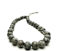 Kapobia Elegante mapa jaspe de ágata Tasbih de 8 mm, hecho a mano, 33 cuentas de oración musulmana, borla de metal con estuche especial, regalos islámicos para dhikr, namaz, meditación