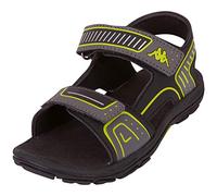 Kappa 260864K Niños Mocasín, 1133 Black/Lime, 26 EU