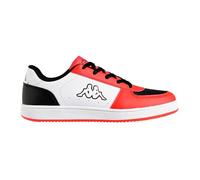 Kappa Niño Malone Lace Basket, Blanco Negro Rojo, 37 EU