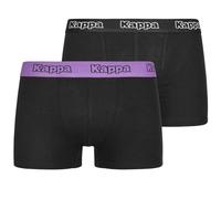 Kappa 4X Logo Boxer Short Hombre Boxershorts 4 Piezas Calzoncillos Negro/púrpura, Tamaño:L