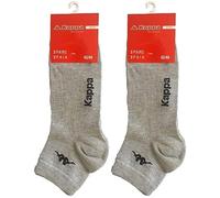 Kappa 6 | 12 pares de calcetines deportivos cortos de algodón para hombre y mujer, color negro, blanco y gris, tallas surtidas de la 36 a la 47