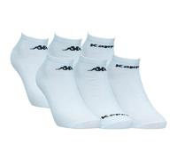 Kappa 6 Pares Calcetines Deportivos - Hombre - Altura Tobillo - Algodón (Blanco, 39-42)