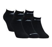 Kappa 6 Pares Calcetines Deportivos - Hombre - Altura Tobillo - Algodón (Negro, 43-46)