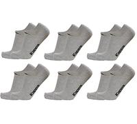 Kappa 6 pares calcetines invisibles zapatillas de algodón modelo unisex varios surtidos., gris, 45-47