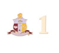 Kappa Alpha Psi Pin de solapa KAP Yo Nupe D9 Divine 9 Cross Over Initiation Esmalte Fraternidad Formal Wear Blazer Jacket (Juego de pines de número de línea - #1), Metal, Sin gemas.