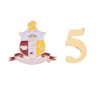 Kappa Alpha Psi Pin de solapa KAP Yo Nupe D9 Divine 9 Cross Over Initiation Esmalte Fraternidad Formal Wear Blazer Jacket (Juego de pines de número de línea - #5), Metal, Sin gemas.