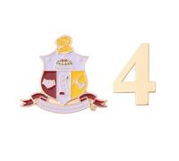Kappa Alpha Psi Pin de solapa KAP Yo Nupe D9 Divine 9 Cross Over Initiation Esmalte Fraternidad Formal Wear Blazer Jacket (Juego de pines de número de línea - #4), Metal, Sin gemas.