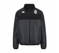 Kappa Arseco 8 AS Monaco 24/25 - Chaqueta para niño, Gris Oscuro, Negro, Blanco, 6 Años