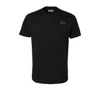 Kappa Cafers Slim tee Camiseta técnica cómoda y con Estilo Hombre, Black/Black Greyish, 2XL