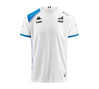 Kappa Camiseta ABOLIM Alpine F1, Hombre, Blanco/Azul, XL