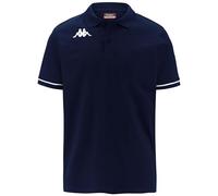 Kappa Camiseta BARLI, Polo para Hombre, Azul Marino/Blanco, 4XL