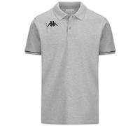 Kappa Camiseta BARLI, Polo para Hombre, Gris/Negro, S