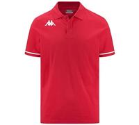Kappa Camiseta BARLI, Polo para Hombre, Rojo/Blanco, XL