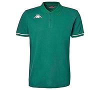 Kappa Camiseta BARLI, Polo para Hombre, Verde/Blanco, 4XL