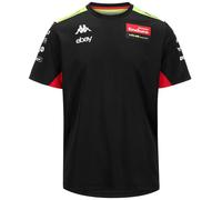 Kappa Camiseta de competición Mod. Amirymon Oficial VR 46 Racing Team Moto GP Valentino Rossi Camiseta Pilotos Bezzecchi y Giannantonio, Negro, S