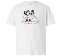 Kappa Camiseta Deportiva para Hombre de Jersey con Cuello Redondo, Manga Corta, Ajuste Regular y gráficos Impresos en el Pecho, Estilo Informal y versátil, Blanco, Talla M