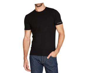 Kappa - Camiseta interior k1305 para hombre de manga corta y cuello redondo, talla XL, color negro, 100% algodón peinado, paquete de 1 unidad