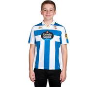 Kappa - Camiseta oficial Deportivo La Coruña Primera Equipación 2025-2026 Niño, Unisex, Blue Royal-White-, T 8