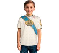 Kappa - Camiseta oficial Deportivo La Coruña Tercera Equipación 2025-2026 Niño, Unisex, White-Blue, T 14