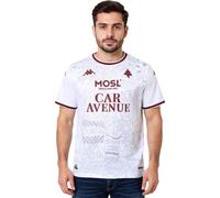 Kappa - Camiseta oficial FC Metz Segunda Equipación 2025-2026, Unisex, White-Red, 2XL