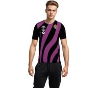 Kappa - Camiseta oficial Real Valladolid Pre-Match 2024-2025 Niño, Unisex, Black-Bright Violet, T 8