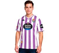 Kappa - Camiseta oficial Real Valladolid Primera Equipación 2025-2026, Unisex, Blanco-Violeta, L