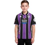 Kappa - Camiseta oficial Real Valladolid Segunda Equipación 2025-2026 Niño, Unisex, Violeta - Negro, T 10